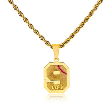 Load image into Gallery viewer, Baseball Varsity Custom Number Necklace
