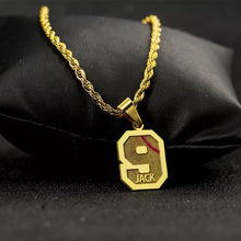 Load image into Gallery viewer, Baseball Varsity Custom Number Necklace
