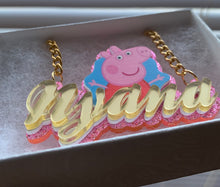 Load image into Gallery viewer, Peppa Pig Acrylic Necklace 💗
