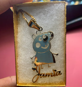 Kids Cartoon Nameplate Necklace ♡