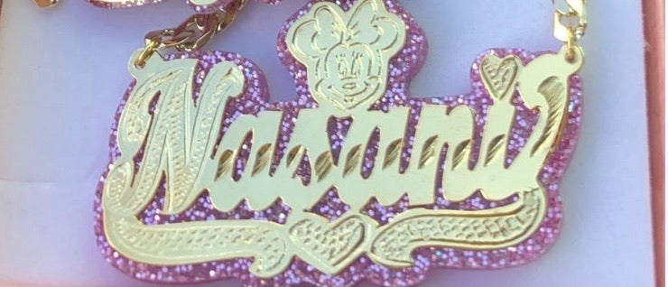 Character Glitzy Girl Nameplate 💗