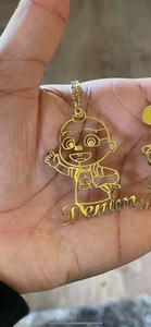 Kids Cartoon Nameplate Necklace ♡