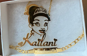 Kids Cartoon Nameplate Necklace ♡