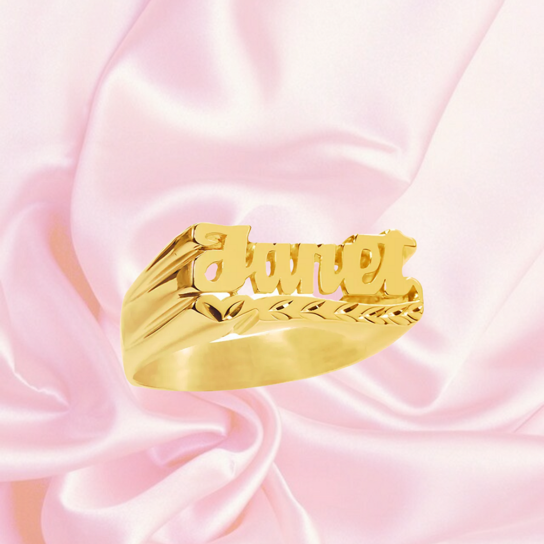 Gold Cut Flat Ring 💗