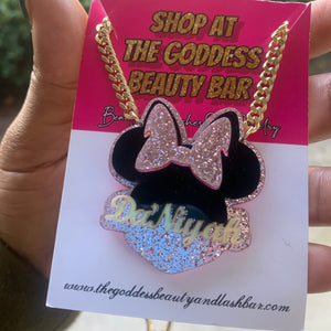 The Minnie Mouse Glitz Set (Necklace & Stud earrings)♡