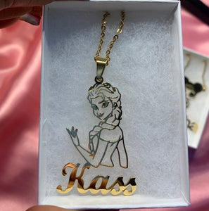 Kids Cartoon Nameplate Necklace ♡