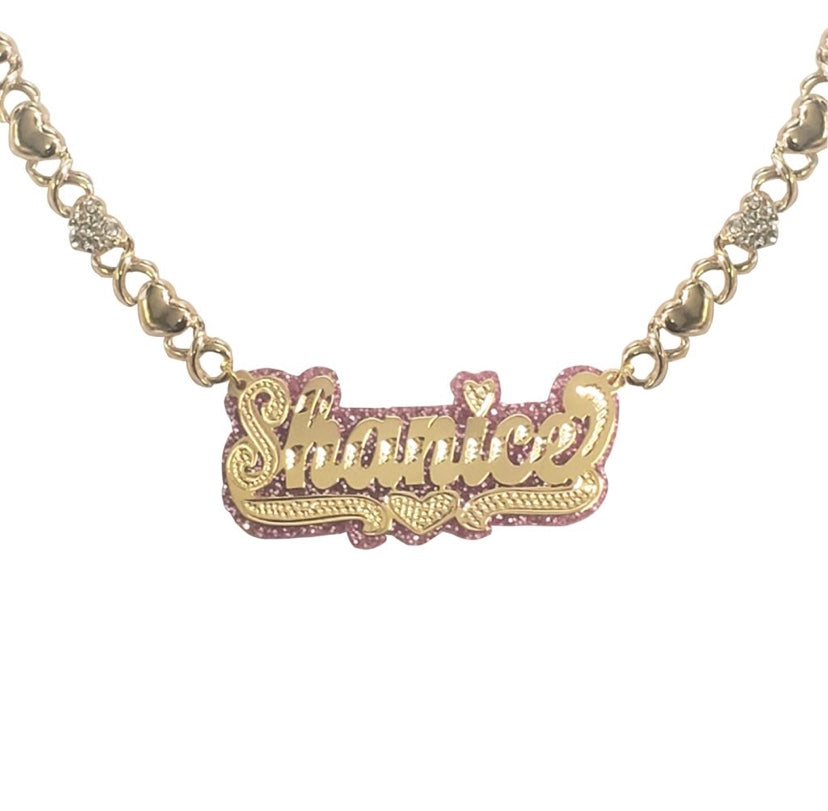 XOXO Glitz Custom Nameplate💗