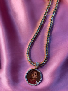 Open Photo Pendant with Tennis Chain 💗